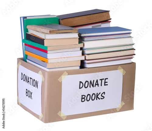 Obraz na płótnie Books donation box