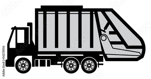 Garbage truck, vector illustration