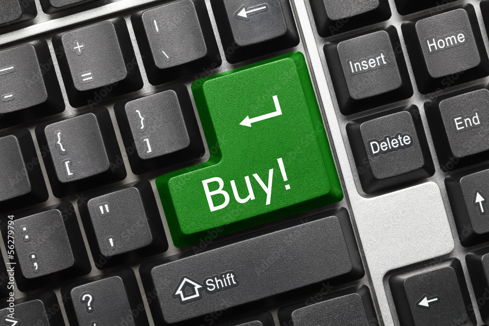 Conceptual keyboard - Buy (green key) Conceptual keyboard - Buy (green key)