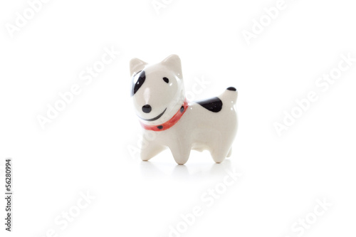 Dog Figurine on White Background