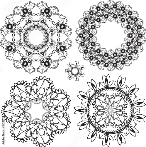 Foto delicate lacy round patterns