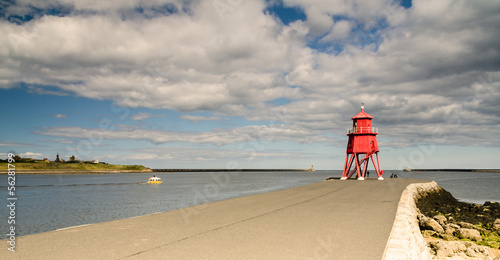 Groyne in the mouth of the River Tyne photo