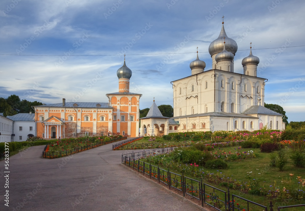 Woman orthodox Monastery in Velikiy Novgorod area Russia.