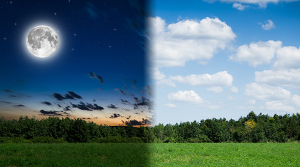 Keuken achterwand Nacht Overgang van dag naar nacht  © klagyivik