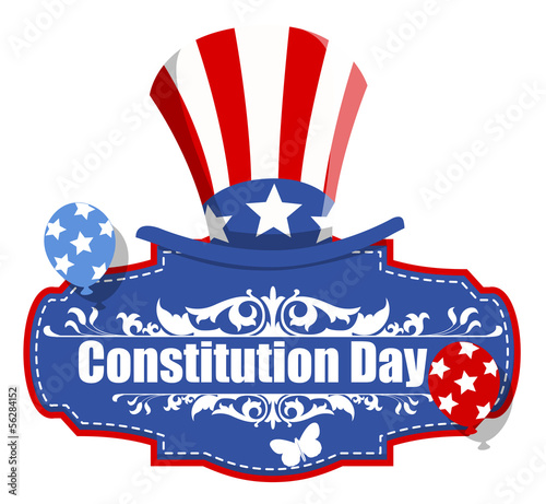 Uncle Sam Hat - Constitution Day Vector Illustration