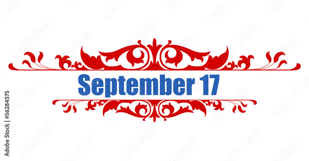 September 17 - Constitution Day Vector Illustration