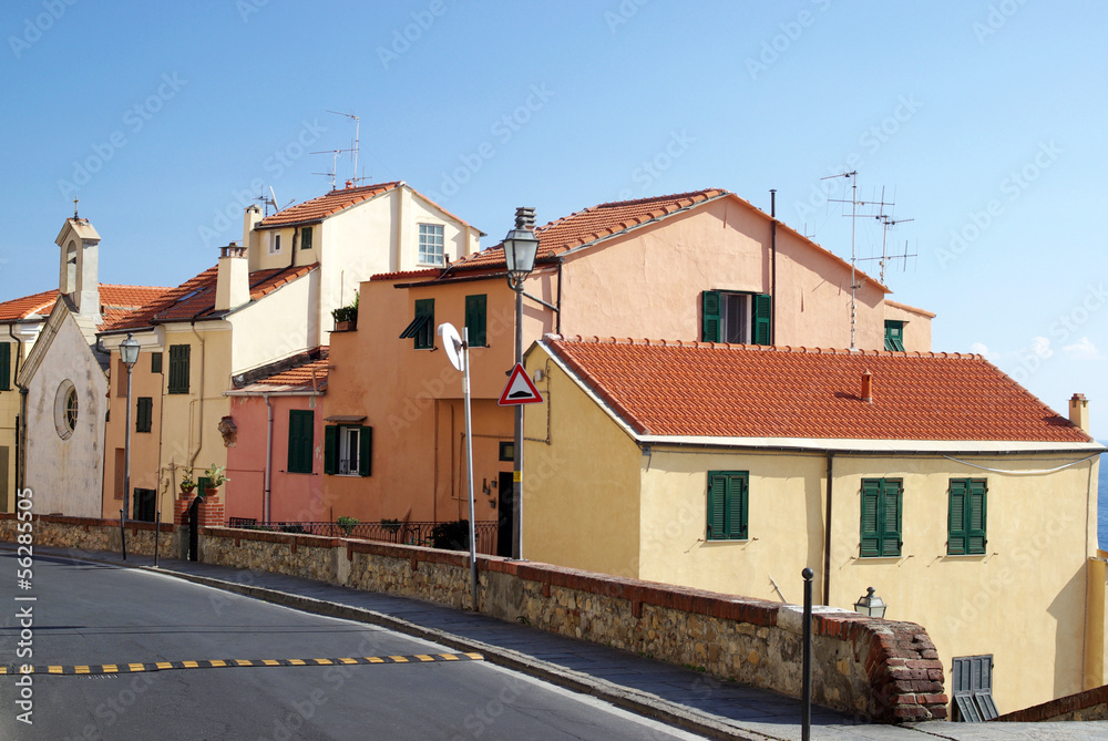 Old fashioned architecture in Ligurian region of Italy