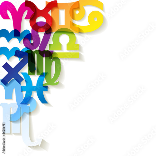 Zodiac Sternzeichen Horoskop Bunt Ecke Transparent