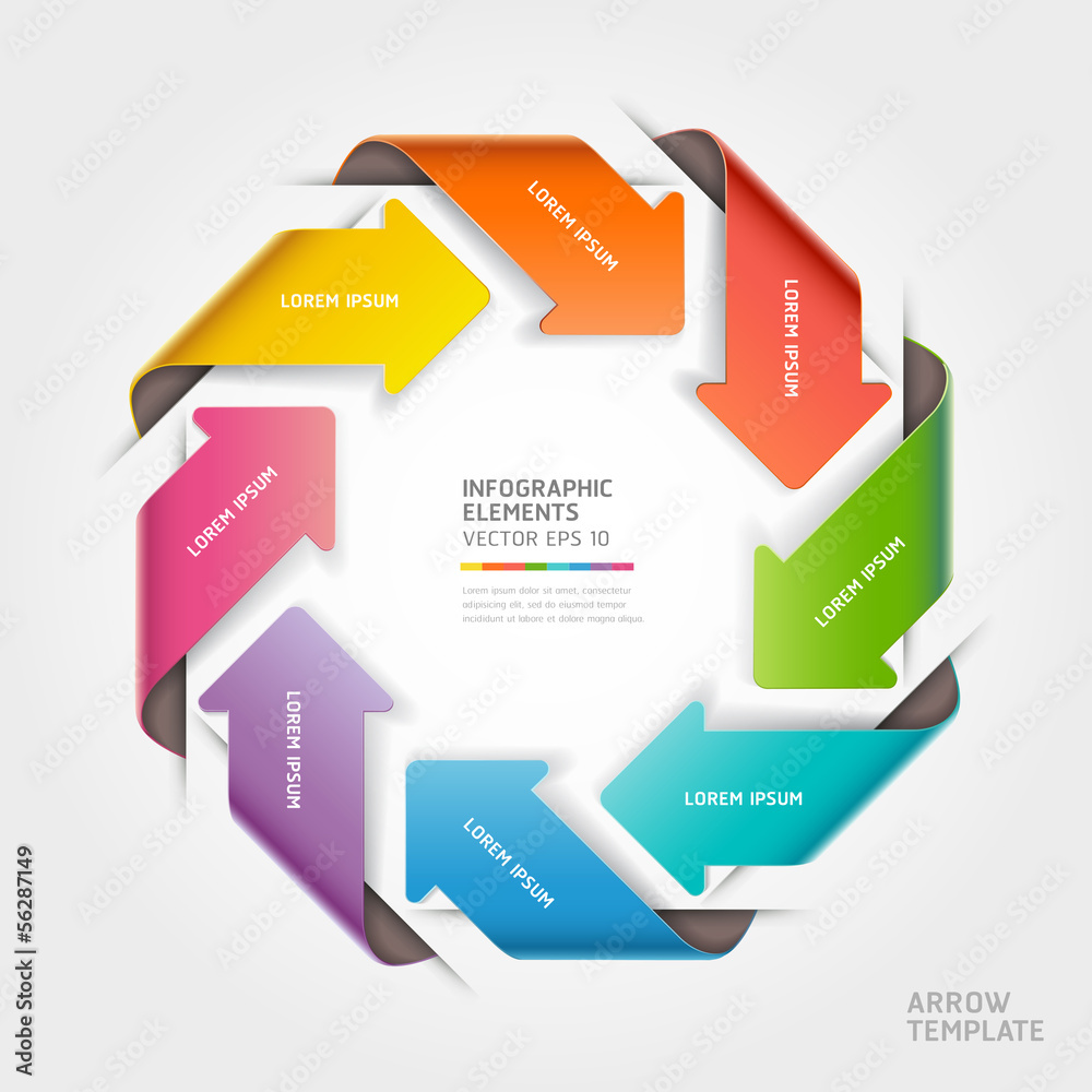 Abstract arrow infographics template. Abstract arrow infographics template.
