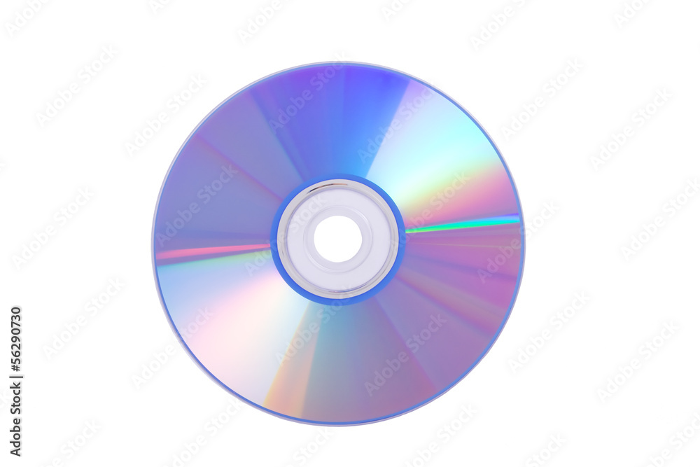 Blue DVD isolated on a white background. Blue DVD isolated on a white background.