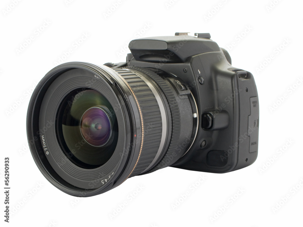 Digital slr isolated on a white background..