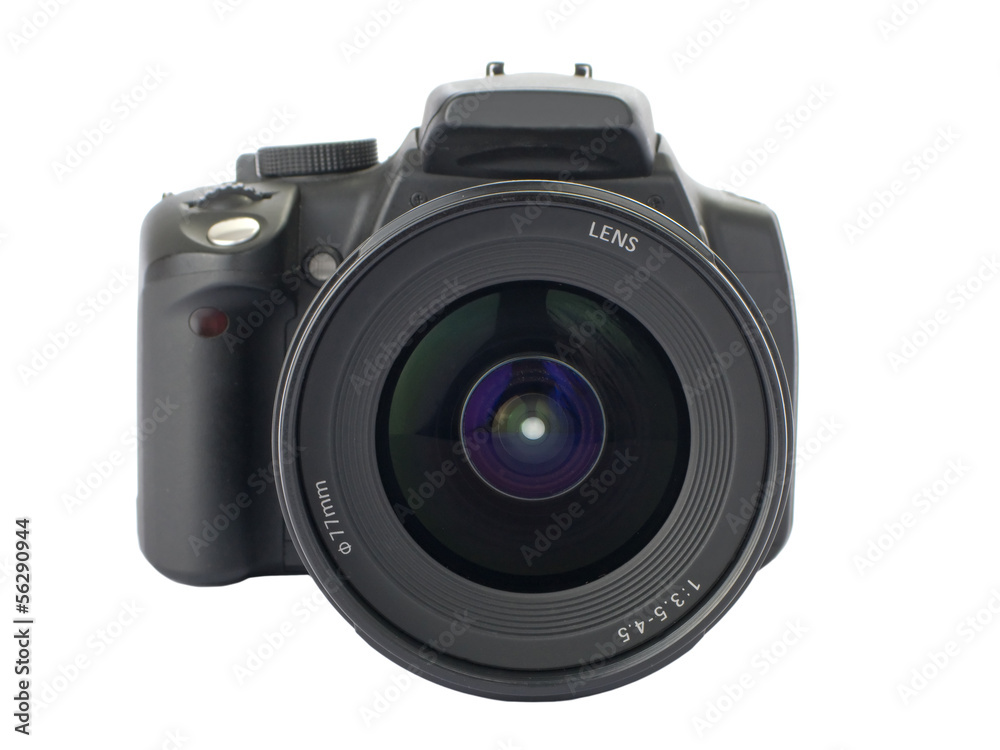 Digital slr isolated on a white background.. Digital slr isolated on a white background..