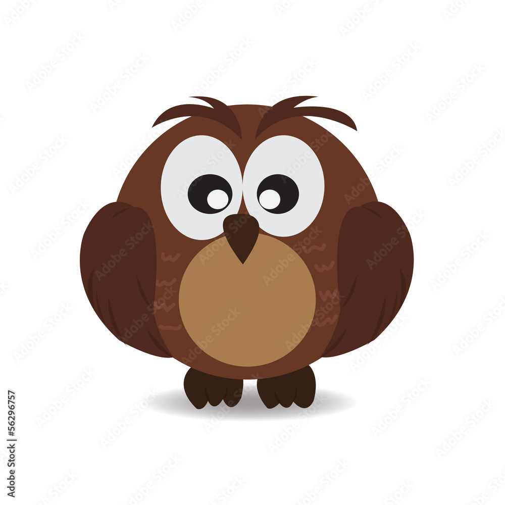 Obraz premium Cute Owl on white background