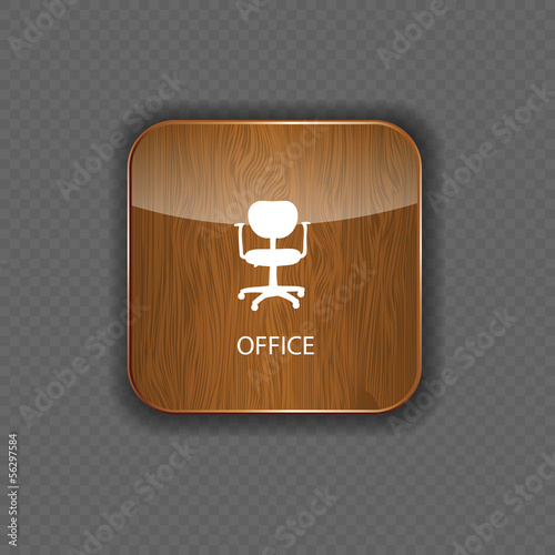 Office wood application icons vector