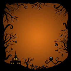 Blank halloween card design