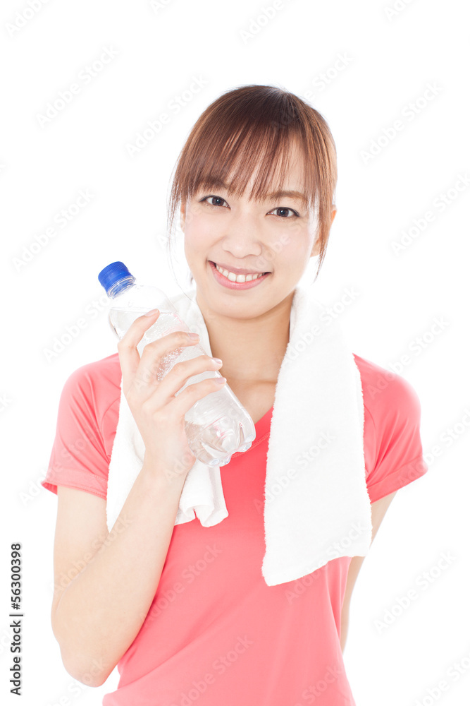 休憩する女性 休憩する女性