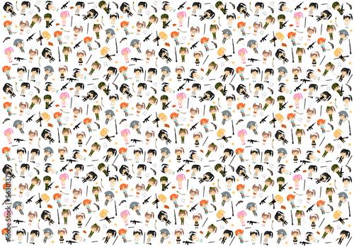 Woman Character Background - Vector
