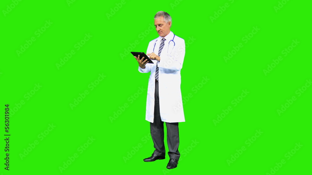 Hospital Consultant Touch Screen Tablet Green Screen Hospital Consultant Touch Screen Tablet Green Screen