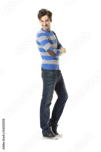 standing confident young man isolated - full body,