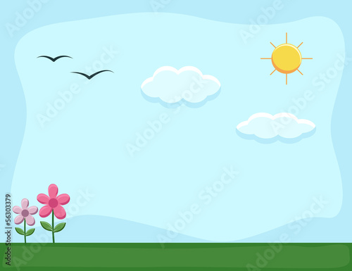 nature landscape - Cartoon Background Vector