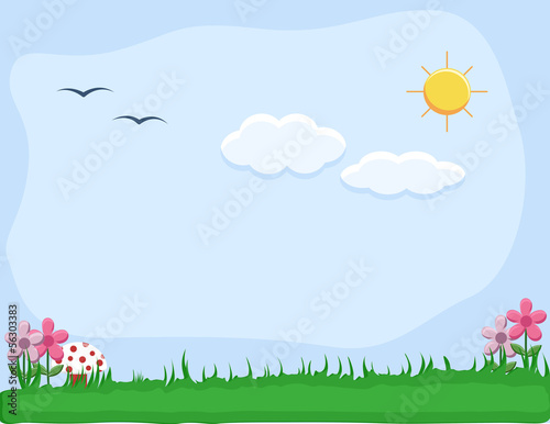 grassline - outdoor- Cartoon Background Vector