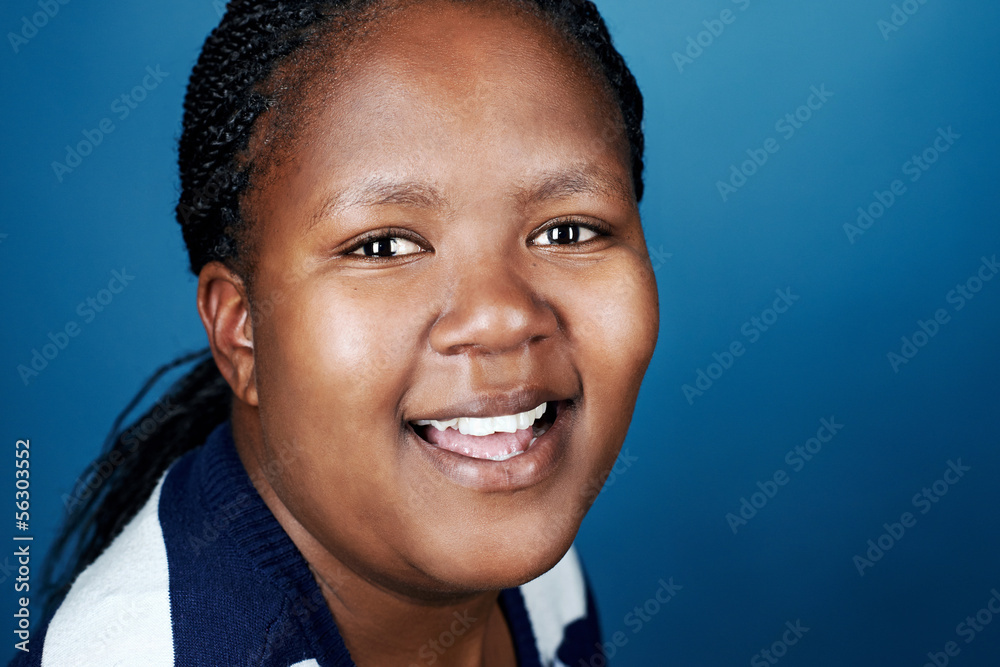 smiling african woman smiling african woman