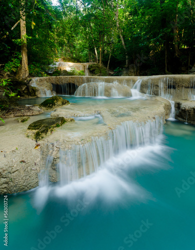 Fototapeta Naklejka Na Ścianę i Meble -  arawan waterfall in Kanchanaburi Thailand