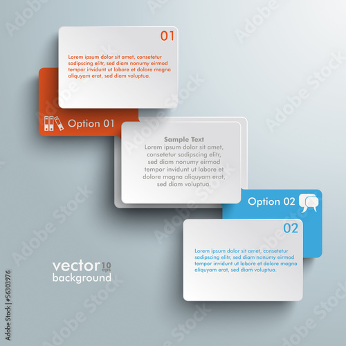 Connected Rectangles Two Options Infographic