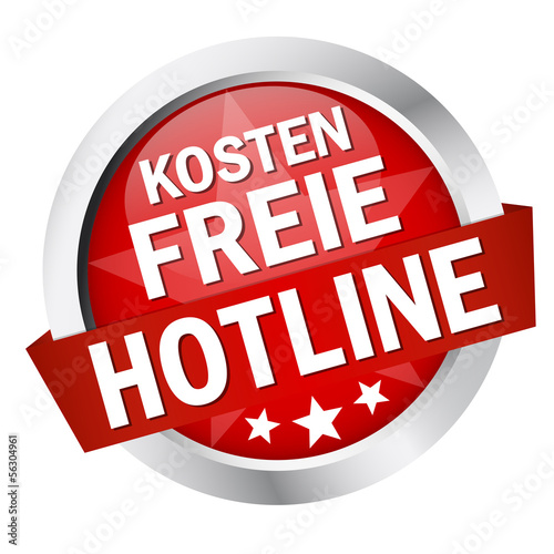 Button mit Banner " KOSTENFREIE HOTLINE "