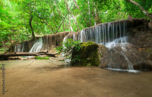 Fototapeta Naklejka Na Ścianę i Meble -  Paradise Waterfall (Huay Mae Kamin Waterfall) in Kanchanaburi, T
