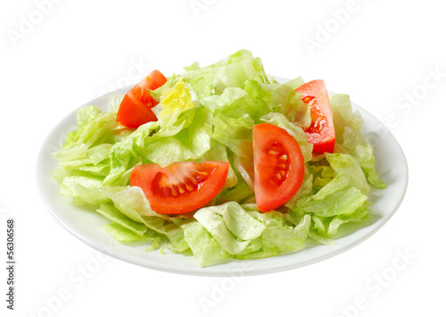 Ice lettuce and tomato wedges