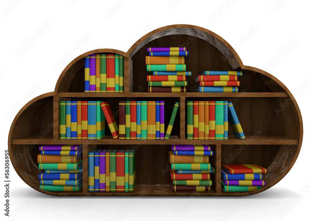 Obraz premium ONLINE LIBRARY CONCEPT - 3D