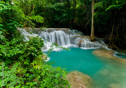 Thailand waterfall in Kanjanaburi  Huay Mae Kamin 