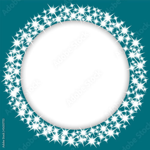 round frame with stars
