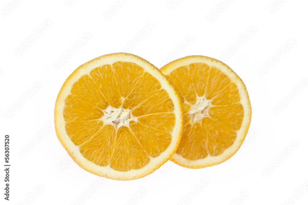 two orange slices