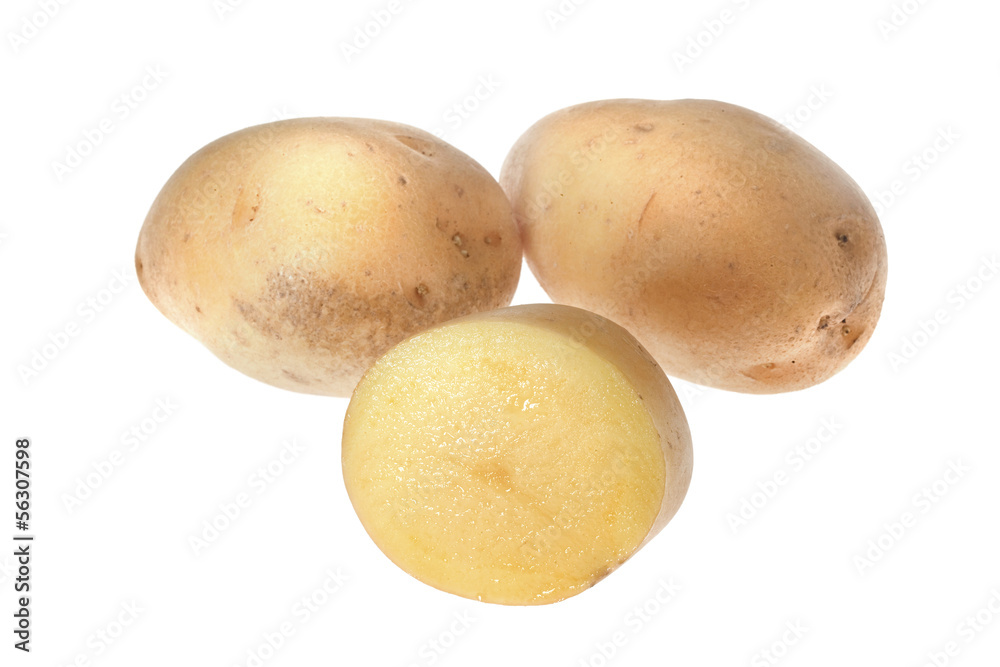 Fototapeta premium two potatoes and half