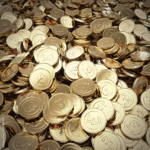 Abstract poundcoins background photo