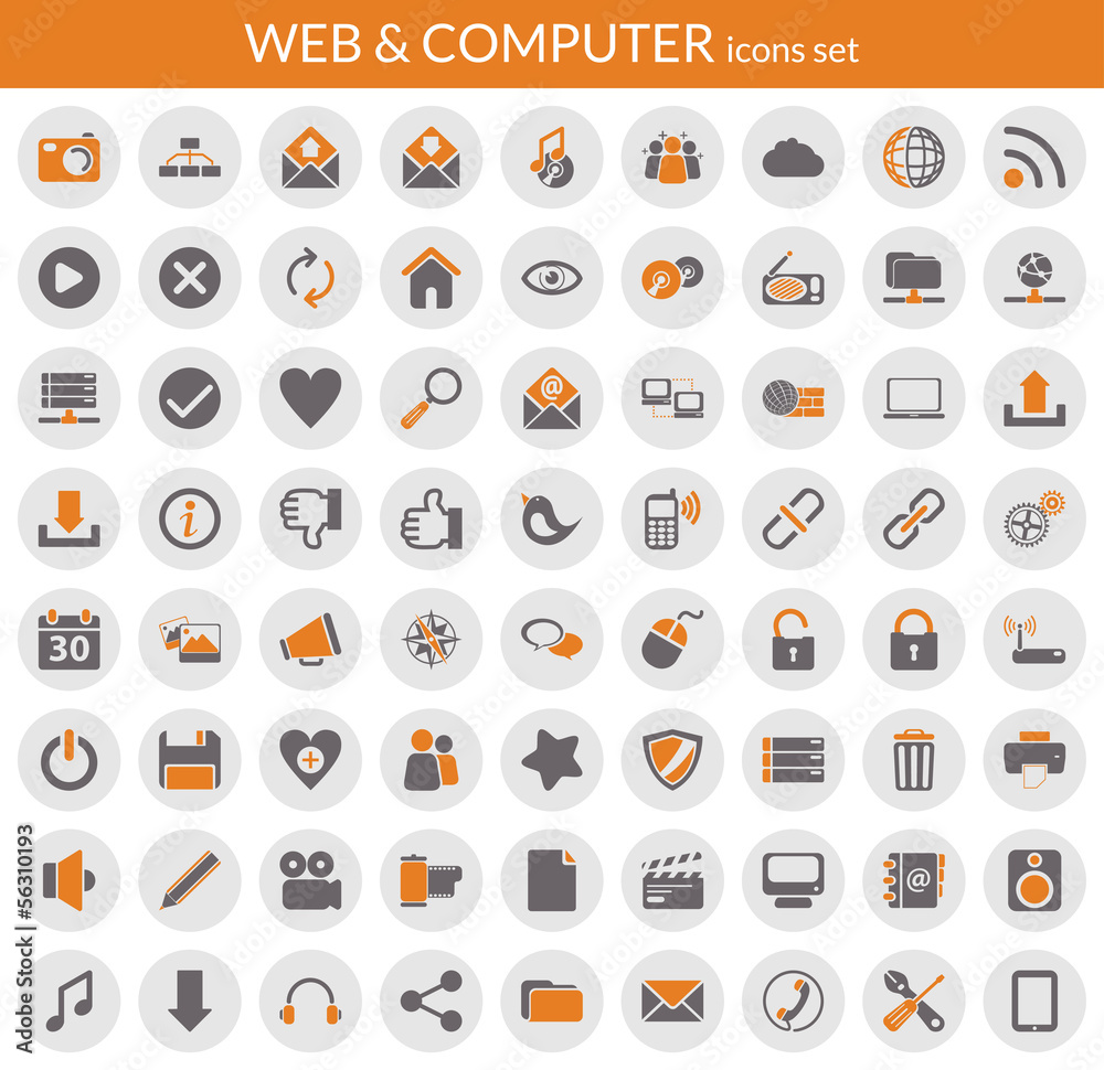 Icons about web and computer Icons about web and computer