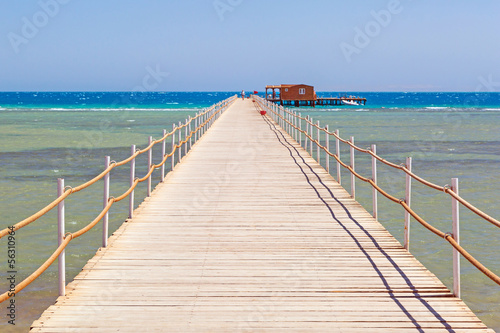 Pier on the beach of Red Sea in Hurghada  Egypt