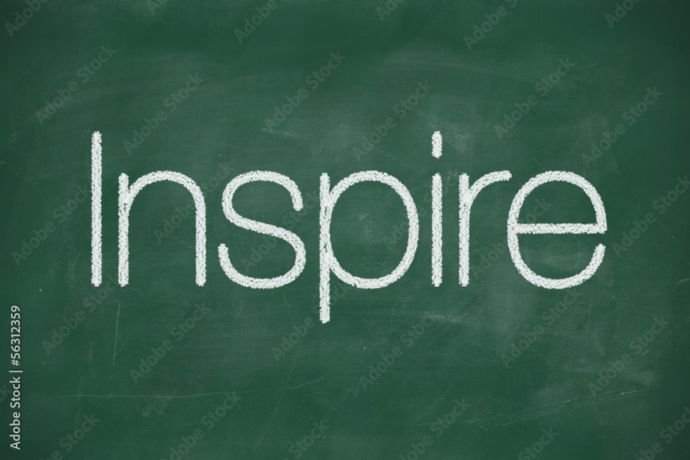 Obraz premium Inspire handwritten on blackboard