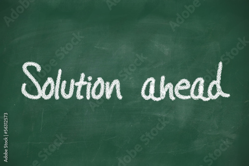 Solution ahead on blackboard