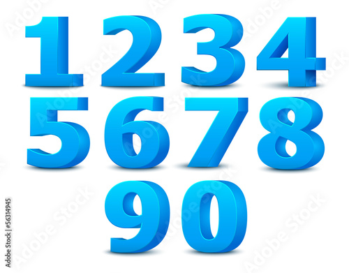 Alphabet numbers. Vector illustration.