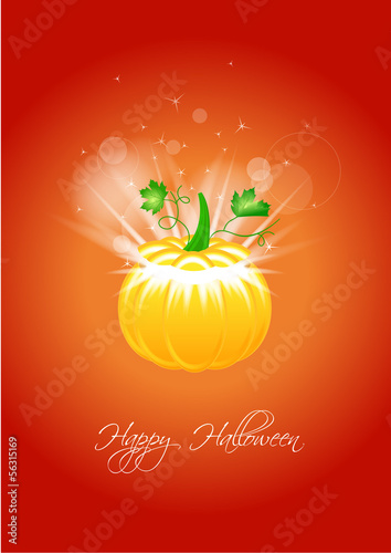 Halloween - citrouille lumineuse - happy halloween