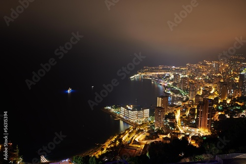 Monaco Montecarlo principality aerial view