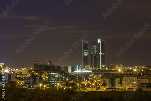 Madrid skyline at night