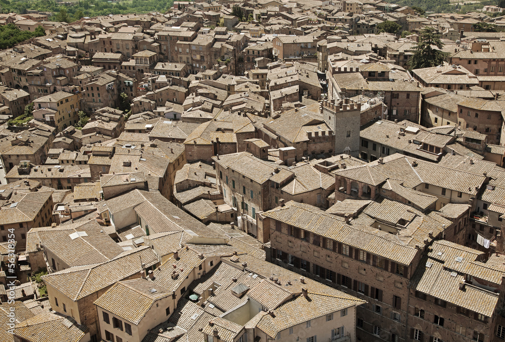 Roofs of Siena, Italy