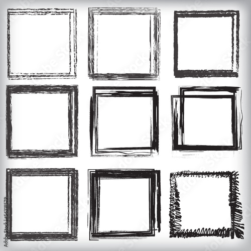 Set of grunge shapes. vector illustration.