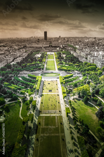Fototapeta panorama di Parigi dallaTour Eiffel