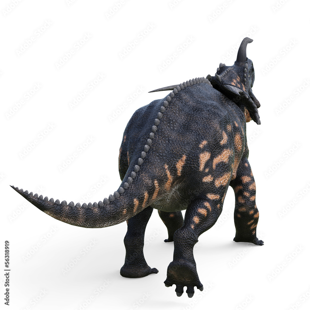 Fototapeta premium einiosaurus walking way