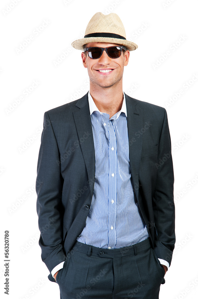 Portrait of a handsome young business man with sunglasses Portrait of a handsome young business man with sunglasses
